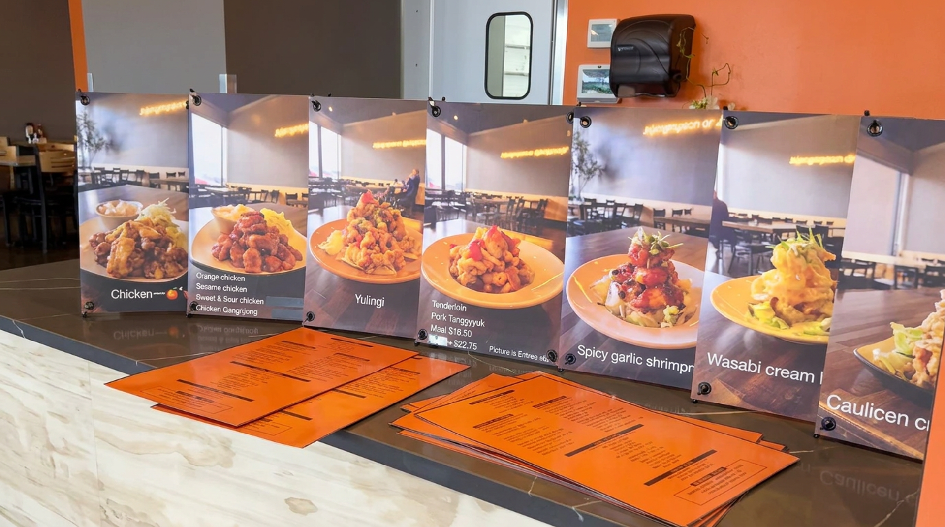 Pictures at the counter