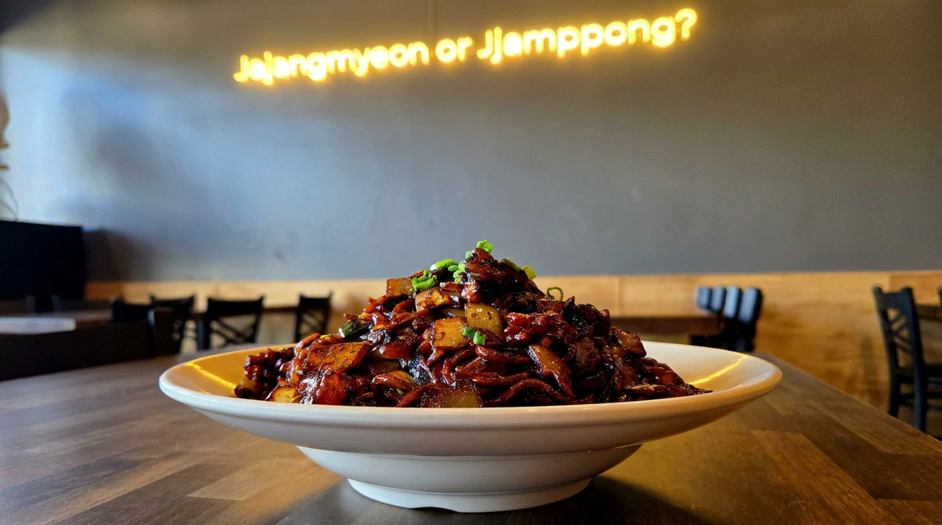 Jajangmyeon or jjamppong