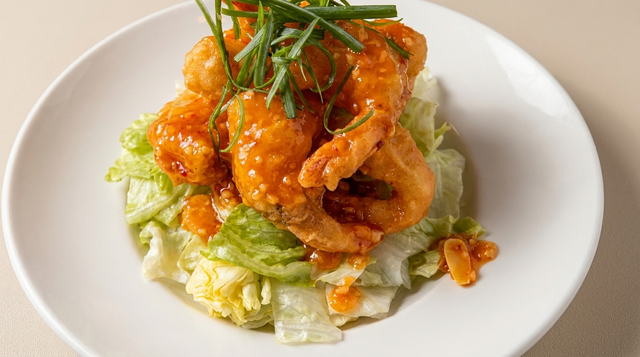 Spicy Garlic Shrimp.