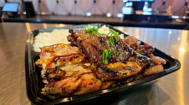 Chicken, Pork, Short Rib Combo.
