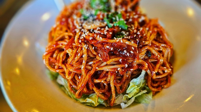 Kimchi Bibim Cold Noodle.